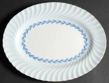 Cheviot Blue 12" Oval Serving Platter