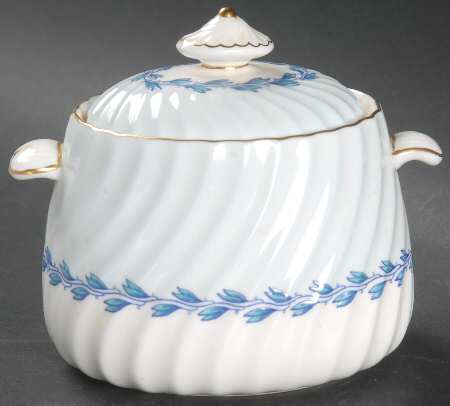 Cheviot Blue Sugar Bowl & Lid by Minton