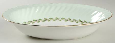Cheviot Green 10" Oval Vegetable Bowl