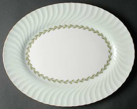 Cheviot Green 15" Oval Serving Platter