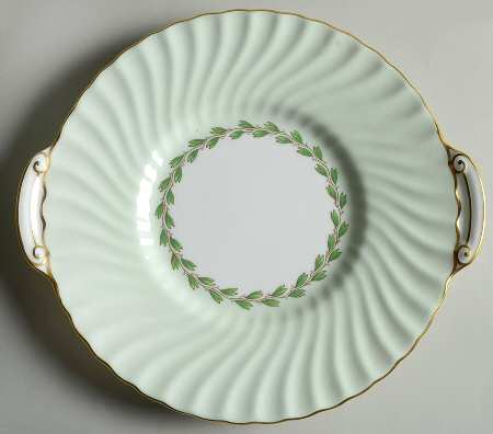 Cheviot Green Handled Cake Plate
