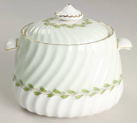 Cheviot Green Sugar Bowl & Lid