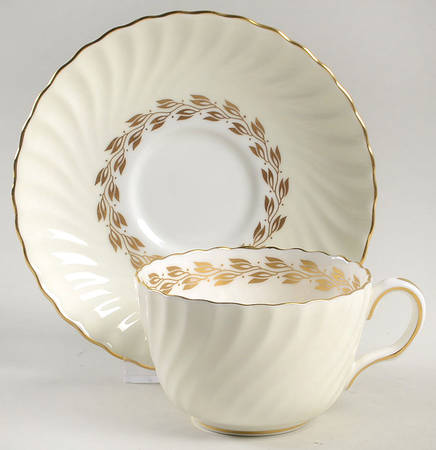 Cheviot Gold Flat Cup & Saucer Set
