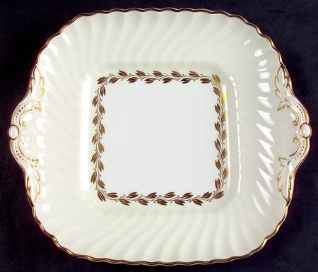 Cheviot Gold Square Handled Cake Plate by Minton