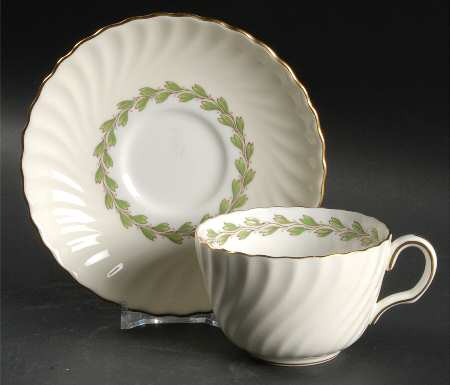 Cheviot Ivory Flat Cup & Saucer Set