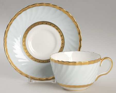 Chevron Footed Cup & Saucer Set