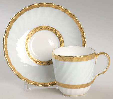 Chevron Flat Demitasse Cup & Saucer Set
