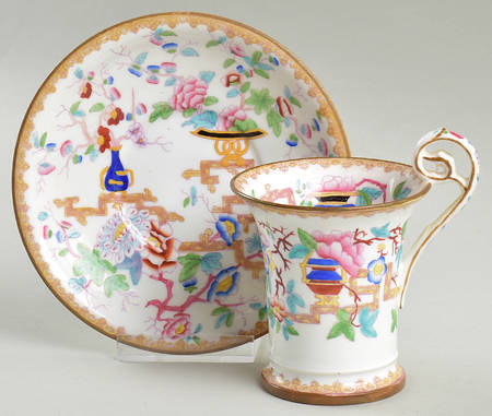 Chinese Tree (Smooth) Chocolate Cup & Saucer Set