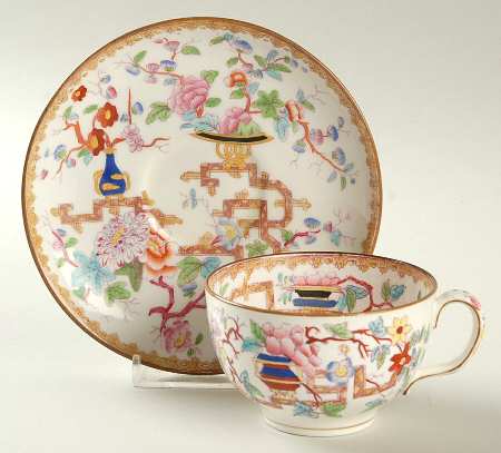 Chinese Tree (Smooth) Flat Cup & Saucer Set