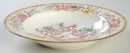 Chinese Tree (Smooth) Large Rim Soup Bowl