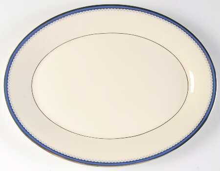 Clifton (Platinum Trim) 13" Oval Serving Platter