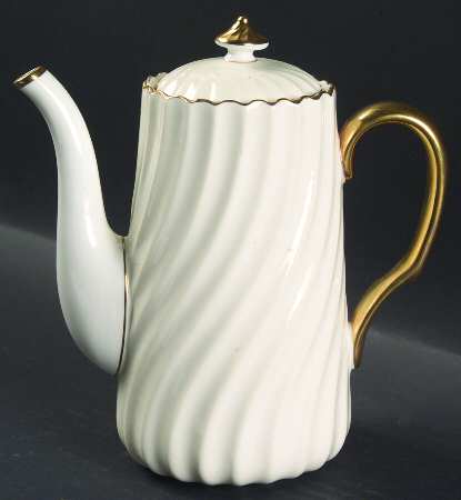 Clifton (Gold Trim) Small Coffee Pot & Lid