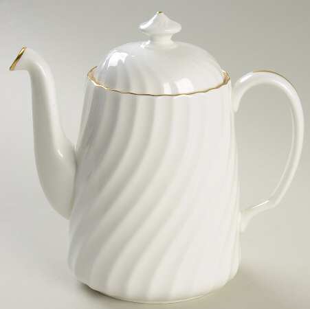 Clifton (Gold Trim) Coffee Pot & Lid