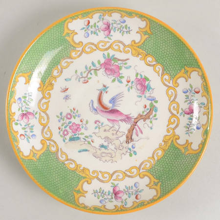 Cockatrice Green (Smooth, Yellow Trim) Saucer for Oversized Cup
