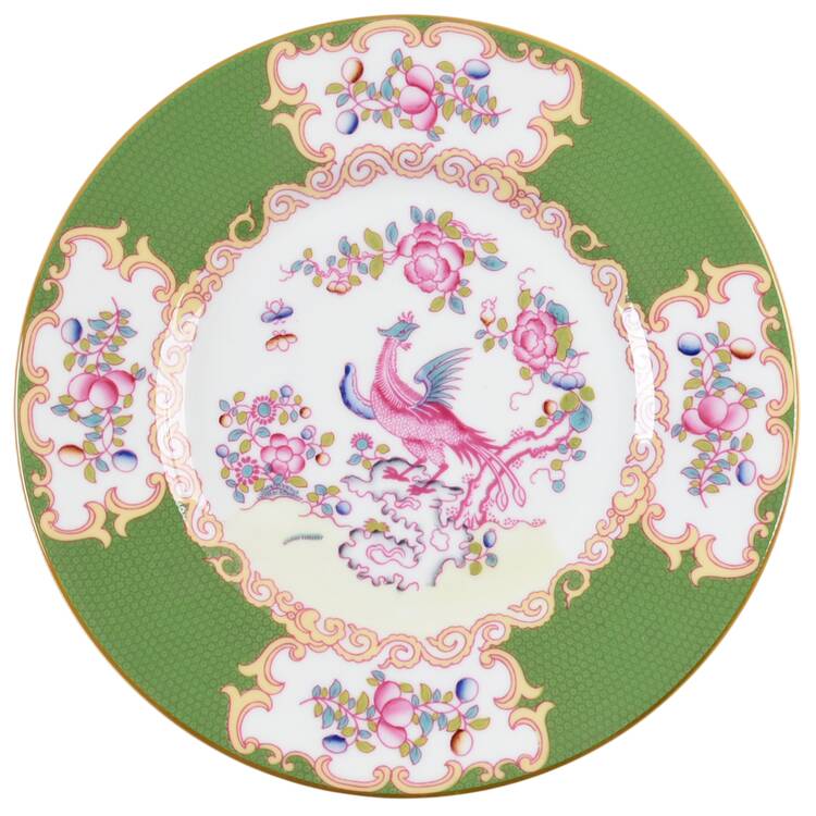 Cockatrice Green (Smooth, Yellow Trim) Salad Plate