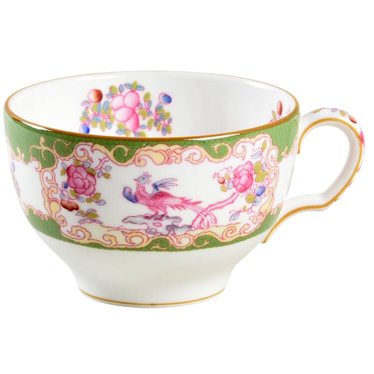 Cockatrice Green (Smooth, Yellow Trim) Footed Cup