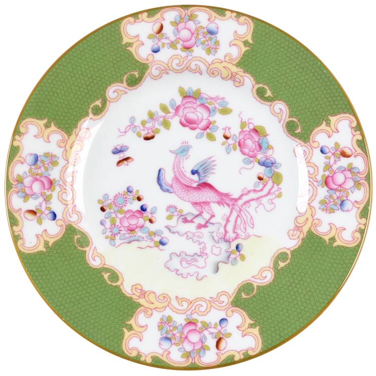 Cockatrice Green (Smooth, Yellow Trim) Bread & Butter Plate