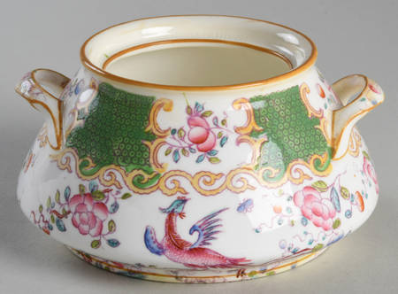Cockatrice Green (Smooth, Globe Backstmp) Sugar Bowl No Lid