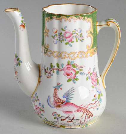 Cockatrice Green (Smooth, Globe Backstmp) Mini Coffee Pot No Lid