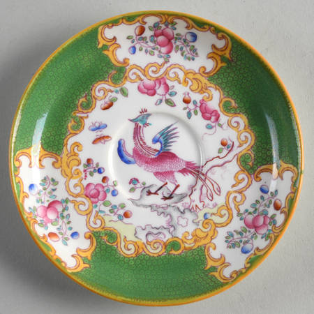 Cockatrice Green (Smooth, Globe Backstmp) Saucer for Demitasse Cup