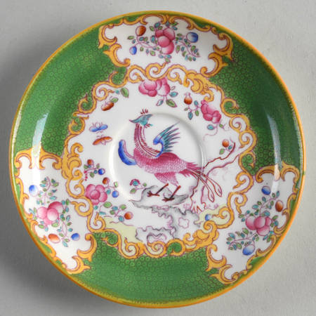 Cockatrice Green (Smooth, Globe Backstmp) Saucer for Demitasse Cup