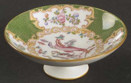 Cockatrice Green (Smooth, Globe Backstmp) Round Compote (Height X Width)