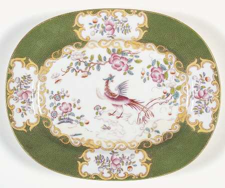 Cockatrice Green (Smooth, Globe Backstmp) 10" Rectangular Serving Platter