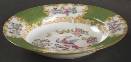 Cockatrice Green (Smooth, Globe Backstmp) Rim Soup Bowl