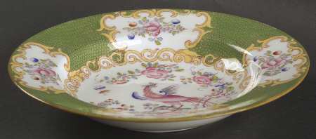 Cockatrice Green (Smooth, Globe Backstmp) Rim Soup Bowl