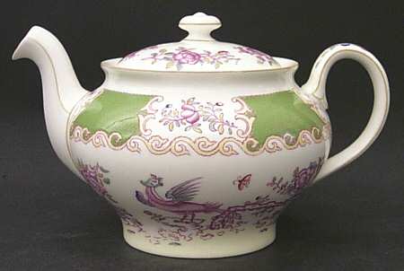 Cockatrice Green (Smooth, Globe Backstmp) Teapot & Lid