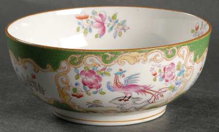 Cockatrice Green (Smooth, Globe Backstmp) Cranberry Bowl