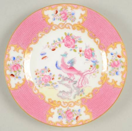 Cockatrice Pink (Smooth, Wreath Backstamp) Bread & Butter Plate