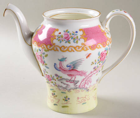 Cockatrice Pink (Smooth, Wreath Backstamp) Coffee Pot No Lid