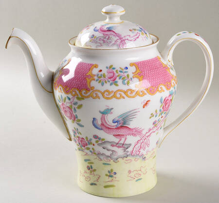 Cockatrice Pink (Smooth, Wreath Backstamp) Coffee Pot & Lid