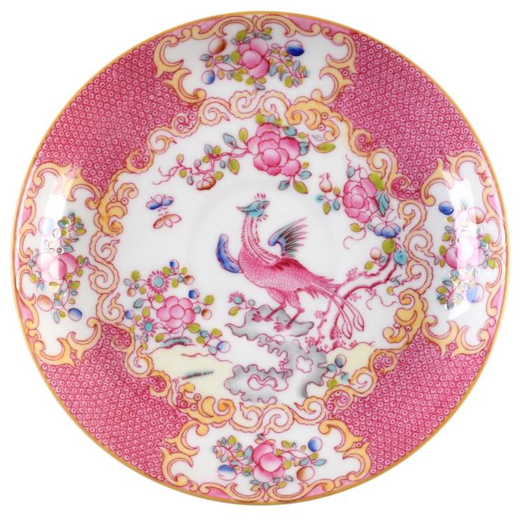 Cockatrice Pink (Smooth, Wreath Backstamp) Saucer