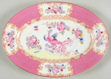 Cockatrice Pink (Smooth, Wreath Backstamp) Relish/Gravy Underplate