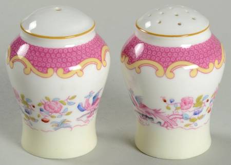 Cockatrice Pink (Smooth, Wreath Backstamp) Salt & Pepper Set