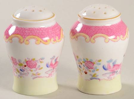 Cockatrice Pink (Smooth, Wreath Backstamp) Salt & Pepper Set