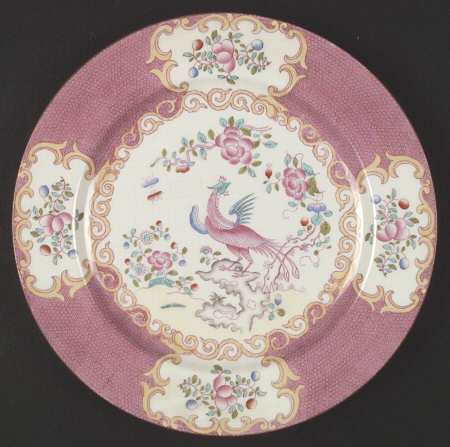 Cockatrice Pink (Smooth, Wreath Backstamp) Dinner Plate
