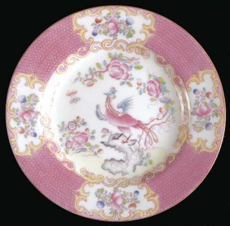 Cockatrice Pink (Smooth, Wreath Backstamp) Bread & Butter Plate