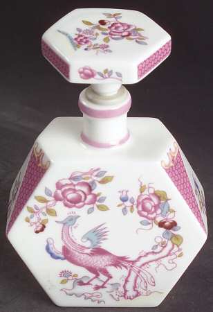 Cockatrice Pink (Smooth, Wreath Backstamp) Perfume Bottle with Stopper