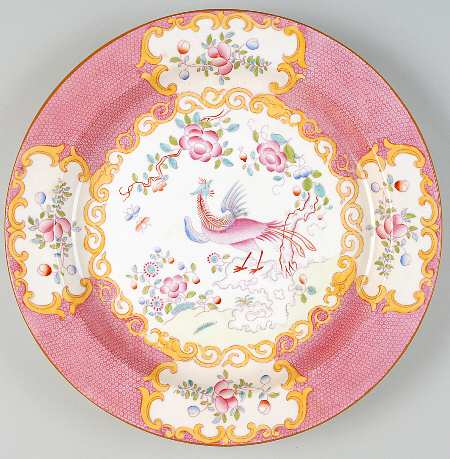 Cockatrice Pink (Smooth, Wreath Backstamp) 12" Chop Plate (Round Platter)