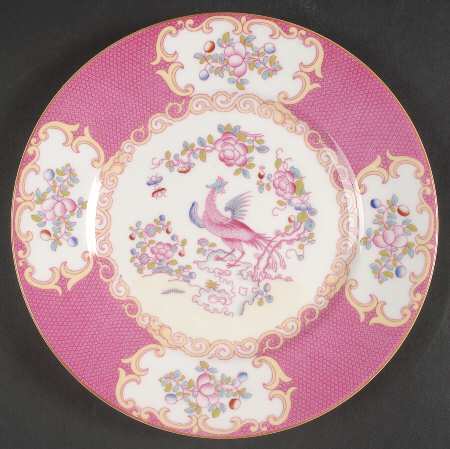 Cockatrice Pink (Smooth, Wreath Backstamp) Luncheon Plate