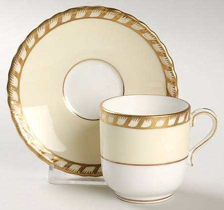 Commodore Flat Demitasse Cup & Saucer Set