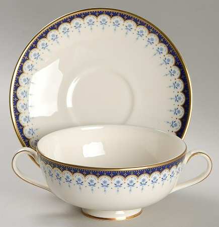 Consort Footed Cream Soup Bowl & Saucer Set