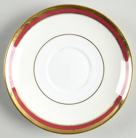 Crimson Ivory Saucer for Footed Cup
