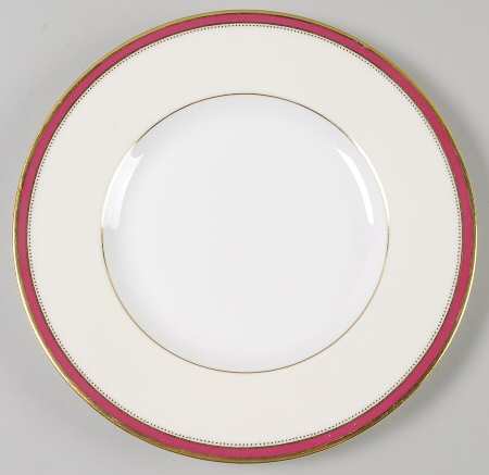 Crimson Ivory Luncheon Plate