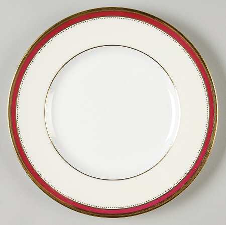 Crimson Ivory Salad Plate by Minton