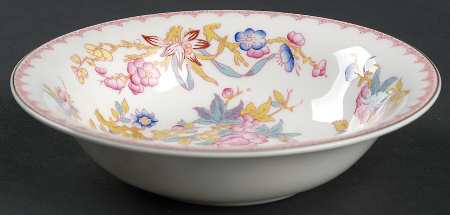 Cuckoo (Smooth, White, Wreath Bkstp) Coupe Cereal Bowl by Minton