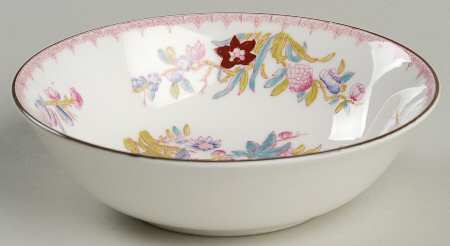Cuckoo (Smooth, White, Wreath Bkstp) Fruit/Dessert (Sauce) Bowl